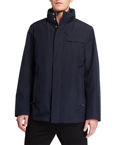 Shop Prada Men's 3-in-1 Puffer Coat In Navy