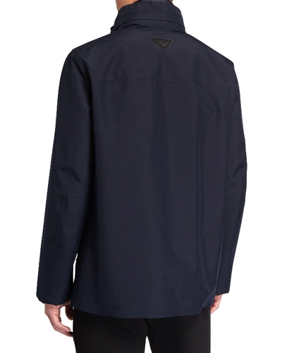 Shop Prada Men's 3-in-1 Puffer Coat In Navy