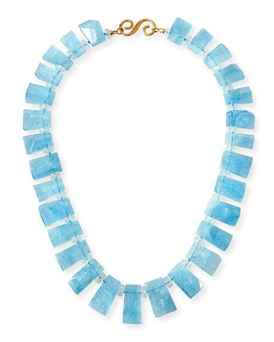 Shop Splendid 18k Aquamarine-slice Necklace