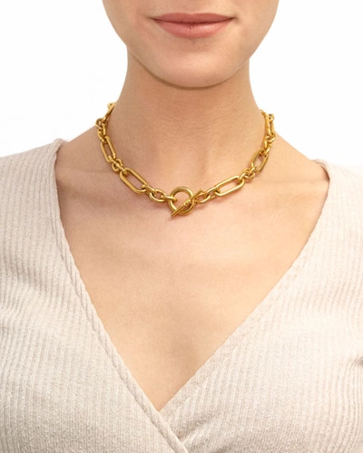 Shop Ben-amun Short Chain-link Necklace In Gold