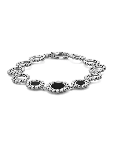 Shop Lagos Maya Onyx Circle-link Bracelet