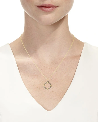 Shop Armenta Old World Diamond Open Pendant Necklace W/ Crivelli In Yellow/black