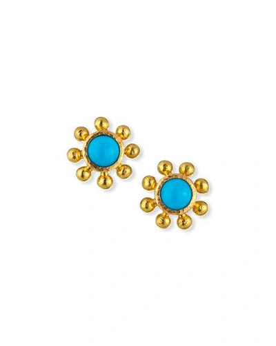 Shop Elizabeth Locke 19k Sleeping Beauty Turquoise Earrings