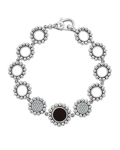 Shop Lagos Maya Black Onyx & Diamond Circle-link Bracelet