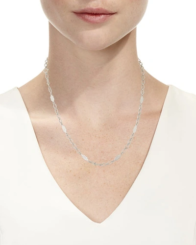 Shop Armenta New World Oval-link Scroll Necklace In Silver