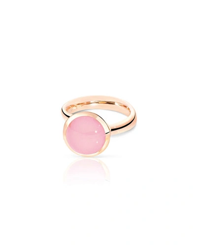 Shop Tamara Comolli Large Bouton Pink Chalcedony Cabochon Ring