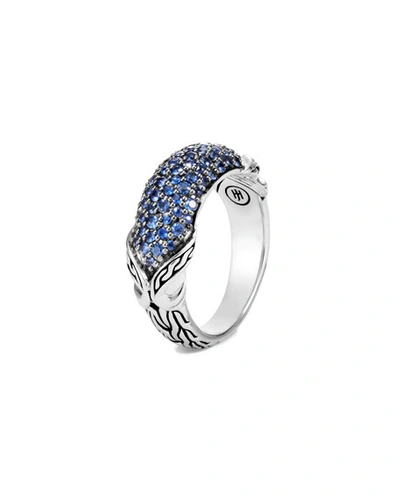 Shop John Hardy Asli Classic Chain Blue Sapphire Pave Ring