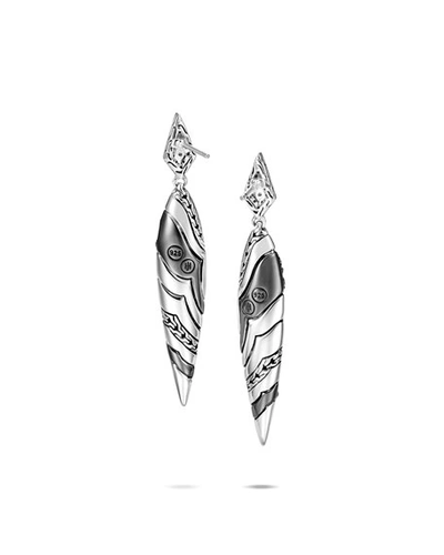 Shop John Hardy Lahar Diamond Drop Earrings