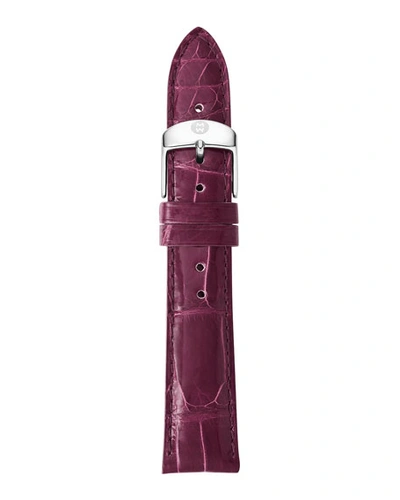 Shop Michele 16mm Alligator Watch Strap, Plum