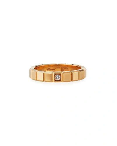 Shop Chopard 18k Rose Gold 1-diamond Ice Cube Ring