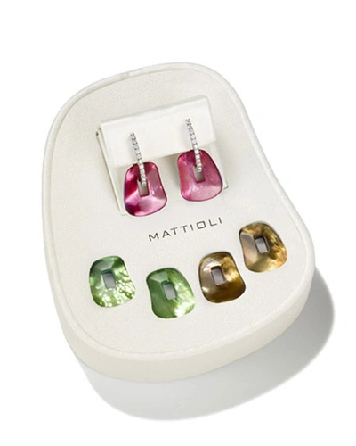 Shop Mattioli Diamond Hoop Puzzle Earrings With Interchangeable Drops