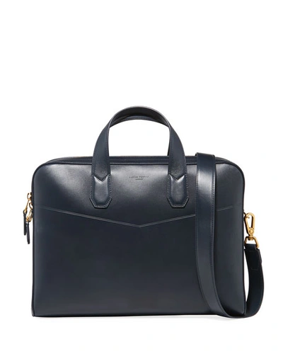 Dunhill Men's Duke Single-document Leather Briefcase In Navy | ModeSens