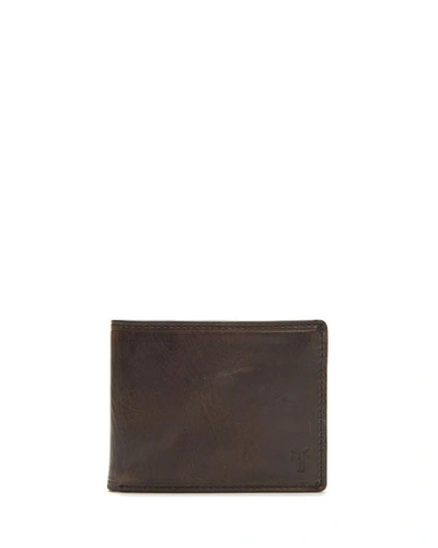 Shop Frye Men's Logan Slim Id Leather Billfold Wallet In Slate