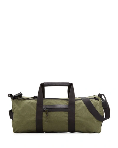 Shop Shinola Men's Rambler Duffel Bag With Leather Trim In Green