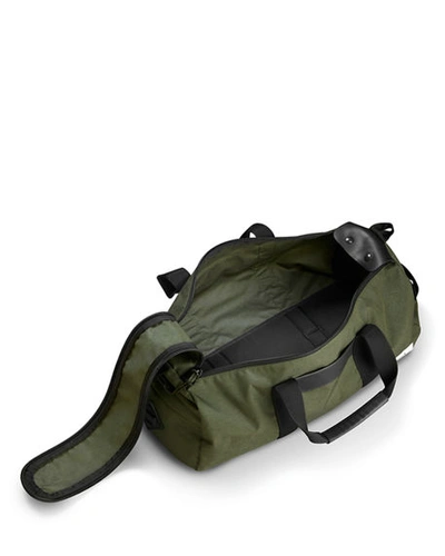 Shop Shinola Men's Rambler Duffel Bag With Leather Trim In Green