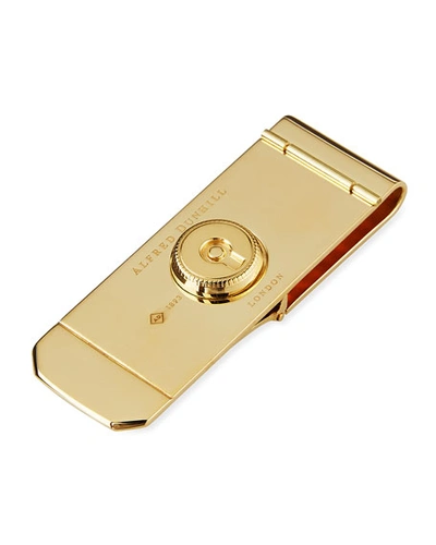 Shop Dunhill Men's Duke Lock Gold-plated Money Clip In Yellow