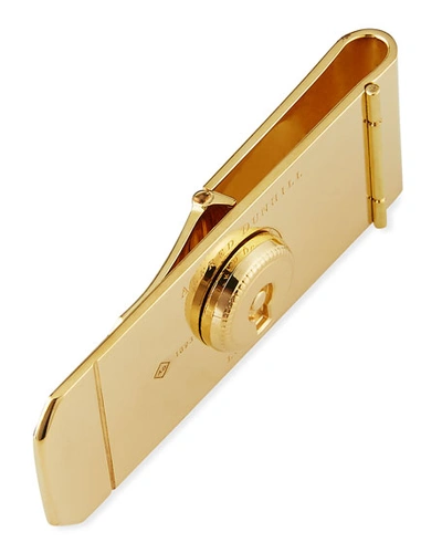 Shop Dunhill Men's Duke Lock Gold-plated Money Clip In Yellow