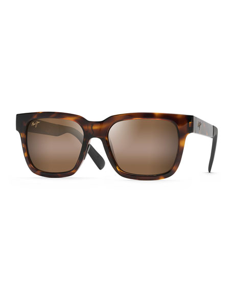 Maui Jim Men's Mongoose Polarized Tortoiseshell Nylon Sunglasses | ModeSens