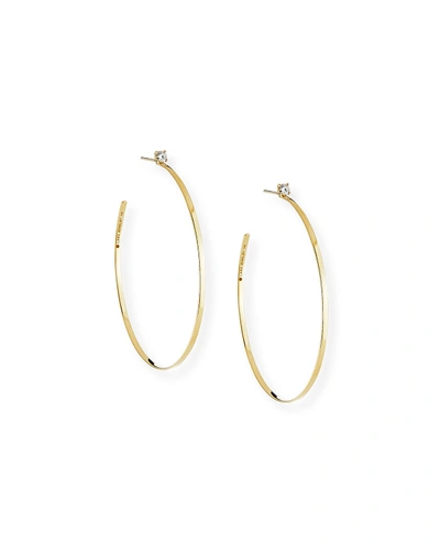 Shop Lana 14k Diamond Sunrise Hoop Earrings In Gold