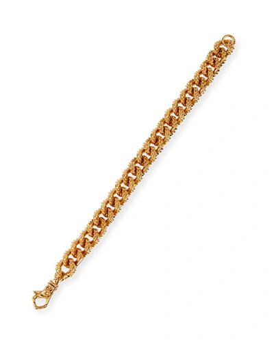 Shop Emanuele Bicocchi Men's Spiky Curb Chain Bracelet, Golden