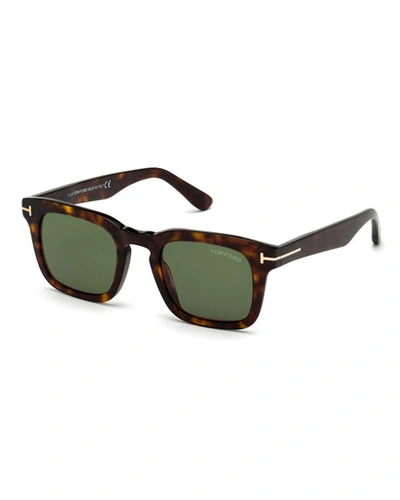 Shop Tom Ford Men's Dax Square Tortoiseshell Sunglasses
