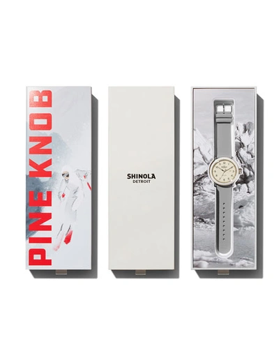 Shop Shinola Detrola The Pine Knob 43mm Silicone Watch In Gray