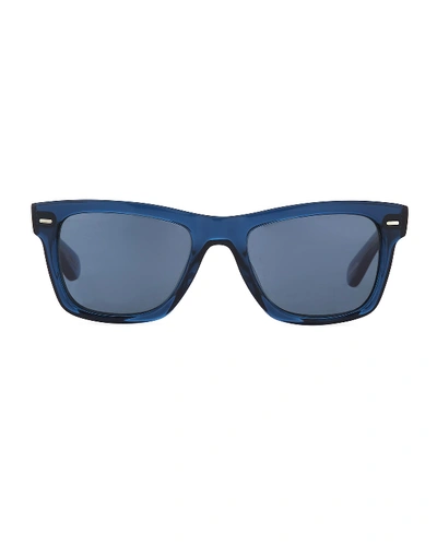 Shop Oliver Peoples Square Acetate Sunglasses In Deep Blue