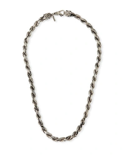 Shop Emanuele Bicocchi Men's French Rope Chain Necklace, Silver