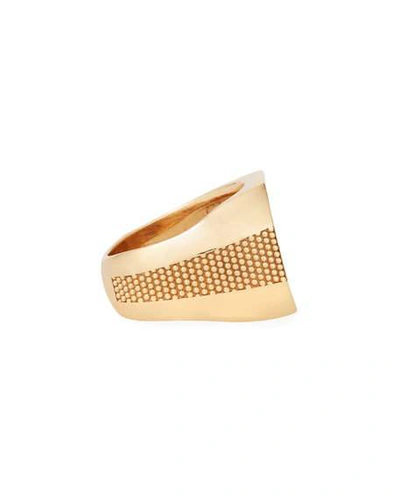 Shop Emanuele Bicocchi Men's Golden Octagon Signet Ring