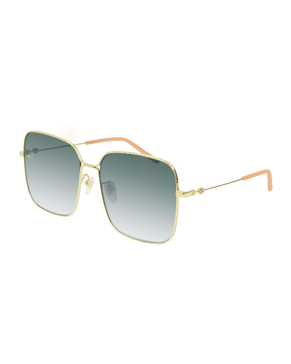 gucci glittered gradient oversized square sunglasses