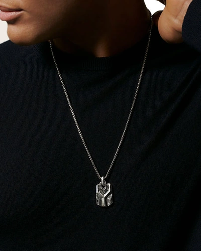 Shop John Hardy Men's Asli Classic Chain Link Pendant Necklace In Silver