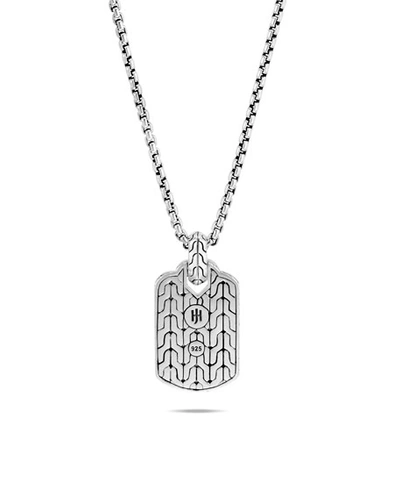 Shop John Hardy Men's Asli Classic Chain Link Pendant Necklace In Silver