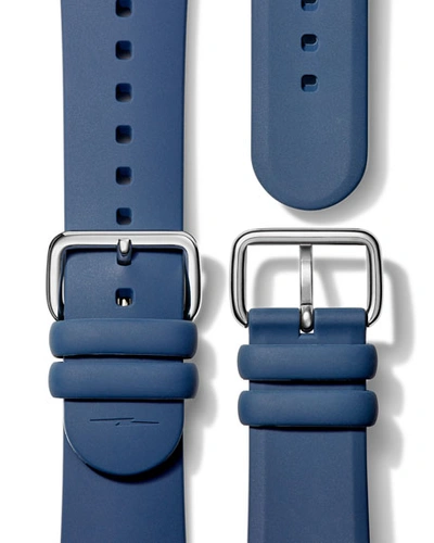 Shop Shinola Detrola The Wolverine 43mm Silicone Watch In Blue/yellow