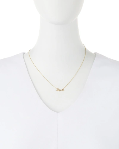 Shop Sydney Evan Gold Diamond Love Necklace, Small In White Gold