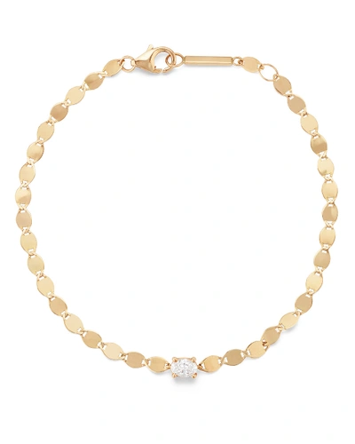 Shop Lana 14k Solo Oval Bracelet W/ Diamonds In Gold