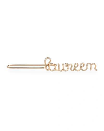 Shop Atelier Paulin Personalized Single Wire Ear Cuff, 6-10 Letters In Gold