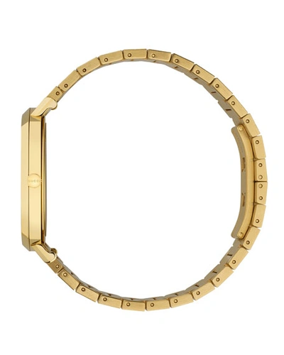 Shop Gucci Men's 38mm Grip Square 3-window Interlocking G Bracelet Watch In Gold