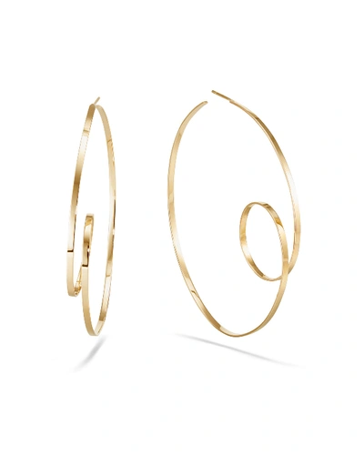 Shop Lana 14k Gold Flat-loop Hoop Earrings, 60mm