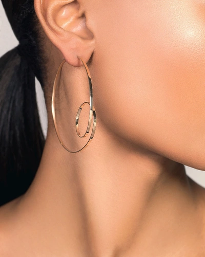 Shop Lana 14k Gold Flat-loop Hoop Earrings, 60mm