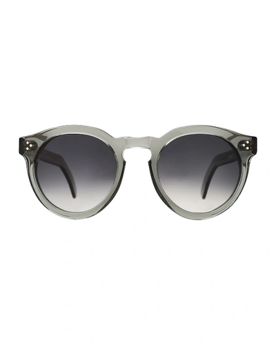 Shop Illesteva Leonard Ii Round Acetate Sunglasses In Gray