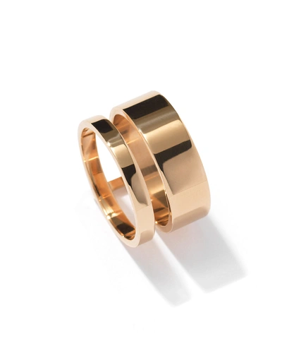 Shop Repossi Berbere Two-row Band Ring In 18k Gold In White/gold