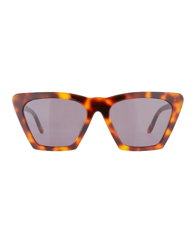 Shop Illesteva Lisbon Cat-eye Acetate Sunglasses In Smoke