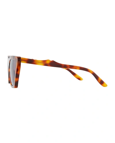 Shop Illesteva Lisbon Cat-eye Acetate Sunglasses In Smoke