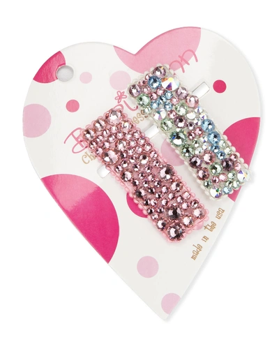 Shop Bari Lynn Multicolored Pastel & Tonal Swarovski Crystal Hair Clip Set