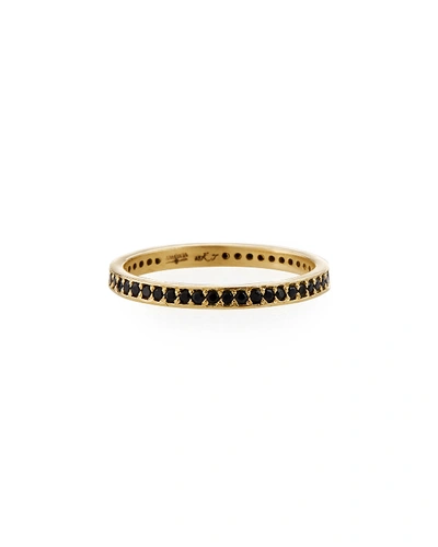 Shop Armenta Old World 18k Black Sapphire Eternity Band Ring In Yellow/black