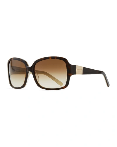 Shop Kate Spade Lulu Square Sunglasses In Tortoise Gold