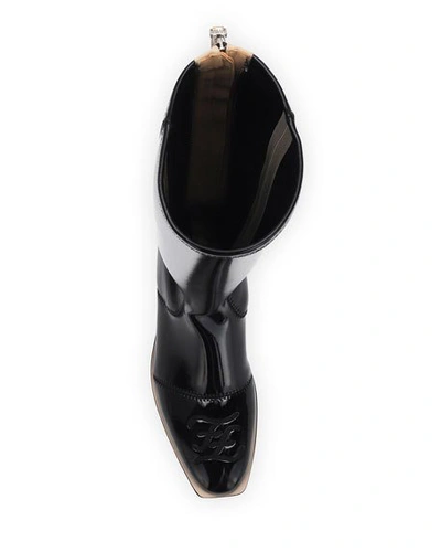Shop Fendi Neoprene Knee Boots In Black