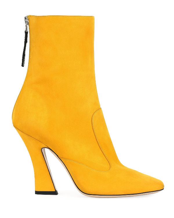 Fendi Ffreedom 105mm Nubuck Leather Booties In Yellow | ModeSens