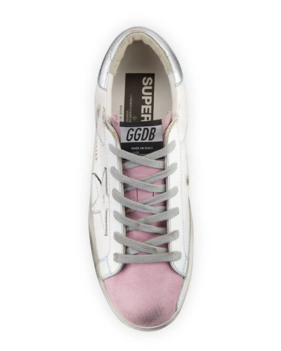 Shop Golden Goose Superstar Contrast Sneakers In White