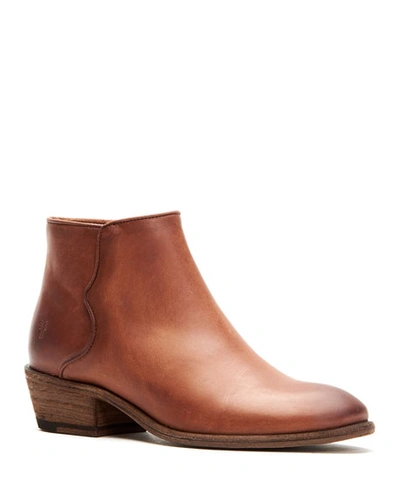 Shop Frye Carson Piping Leather Booties In Brown